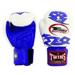 Боксерские перчатки Twins Special с рисунком (FBGV-28 blue/white)
